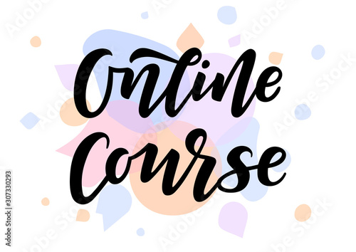 Online course hand drawn lettering