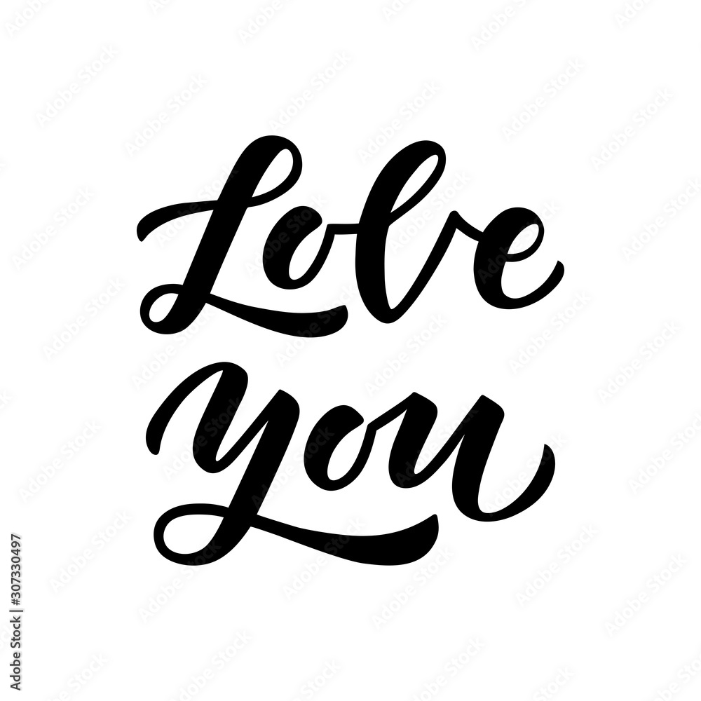 Love you hand drawn lettering. Love you hand drawn lettering.