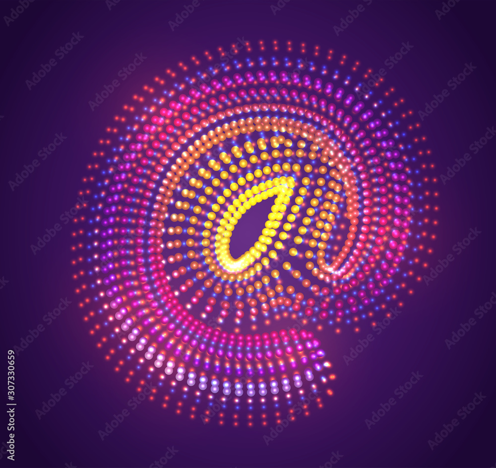vector symbol of luminous dots, rainbow gradient vector symbol of luminous dots, rainbow gradient