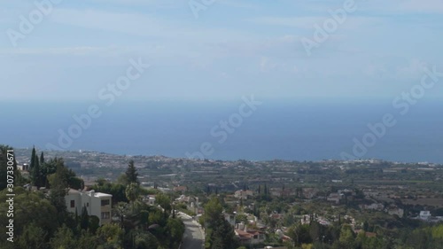 Panoramic view of the city and sea.