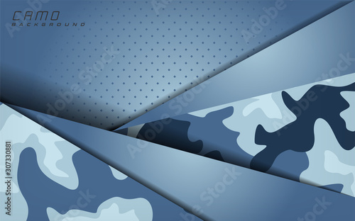 modern blue camo abstract background design