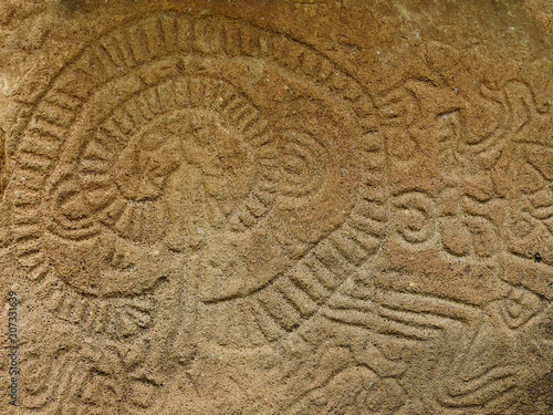 Central America, Nicaragua, Petroglyphs on an Ometepe island