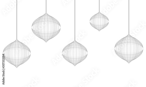 Decoration for the holiday. Christmas tree toy. Vector illustration