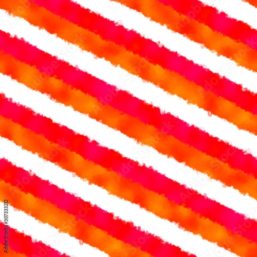 Abstract striped seamless pattern with watercolor painting impression