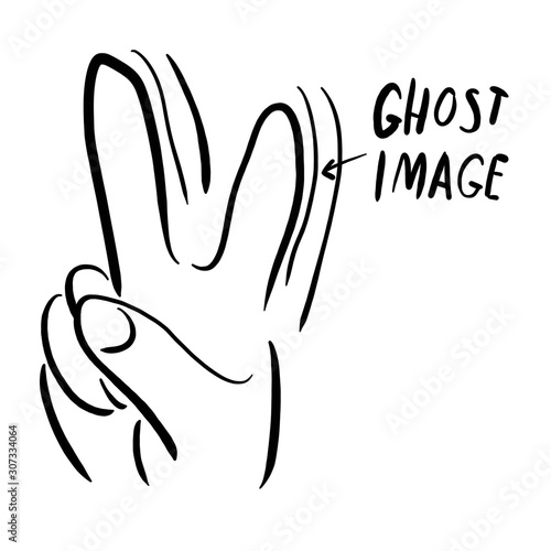 Two fingers and ghost image