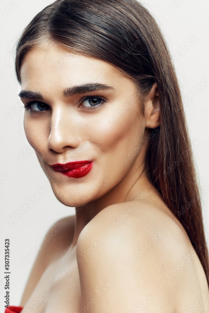 beautiful woman bare shoulders spa treatments clean skin beautiful woman bare shoulders spa treatments clean skin