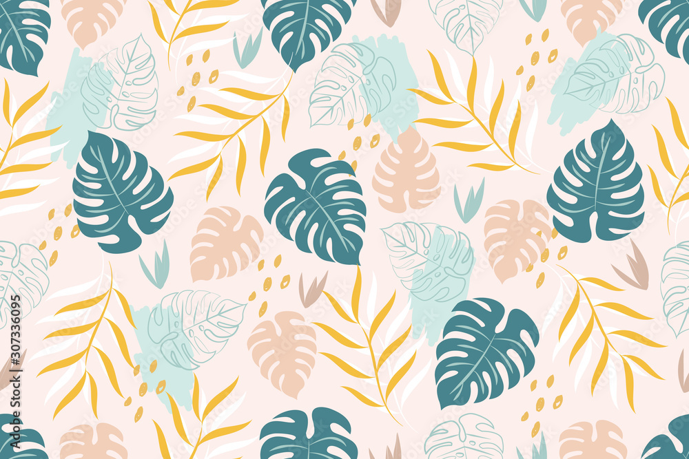 Tropical seamless pattern. Tropical seamless pattern.