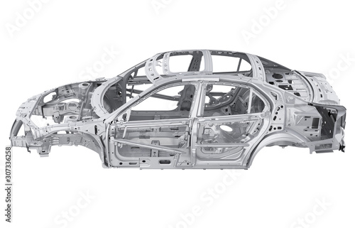 Unibody Car Chassis Frame Isolated photo