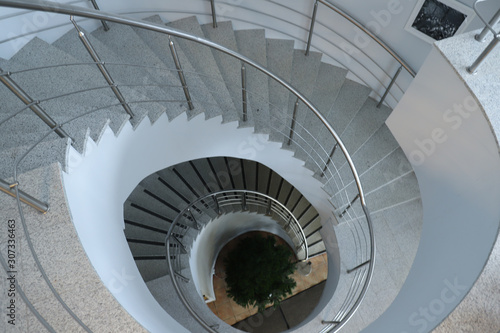 top view of the spiral staircase