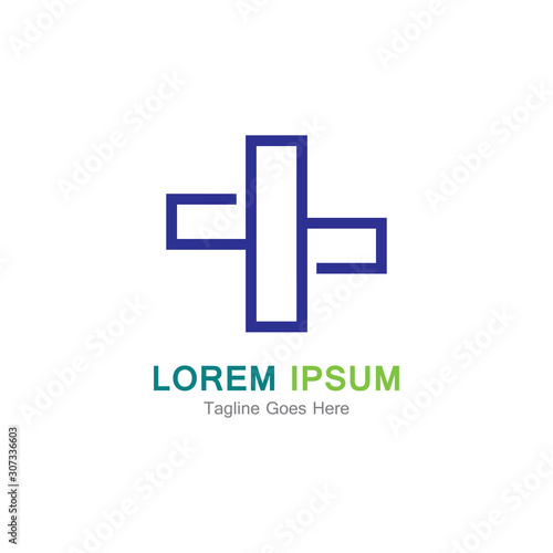 Free Download Medical cross vector icon illustration design template - GFXLoad
