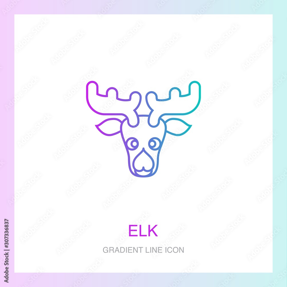 elk creative icon. From New Year icons collection. Isolated elk sign.