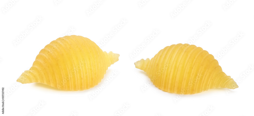 Macro photo of the one pasta isolate on white Macro photo of the one pasta isolate on white
