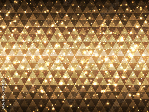 Tableau sur toile Gorgeous light background_gold triangle