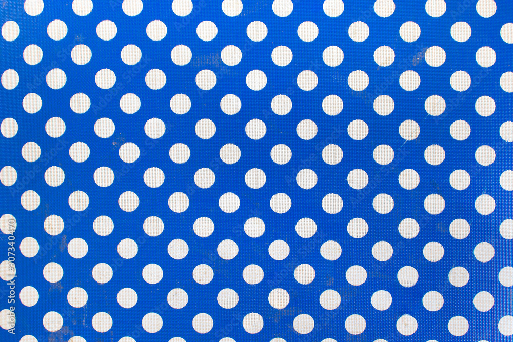 blue color and white dot of chair surface texture 