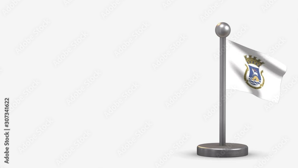 San Juan_US 3D waving flag animation on tiny flagpole. San Juan_US 3D waving flag animation on tiny flagpole.