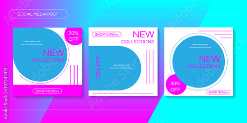 fashion social media post template for promotion. Editable photo frames, stories, backgrounds, banners