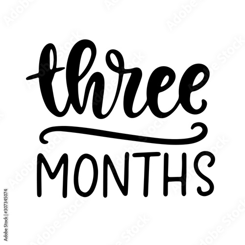 Three months baby shower. Newborn age marker