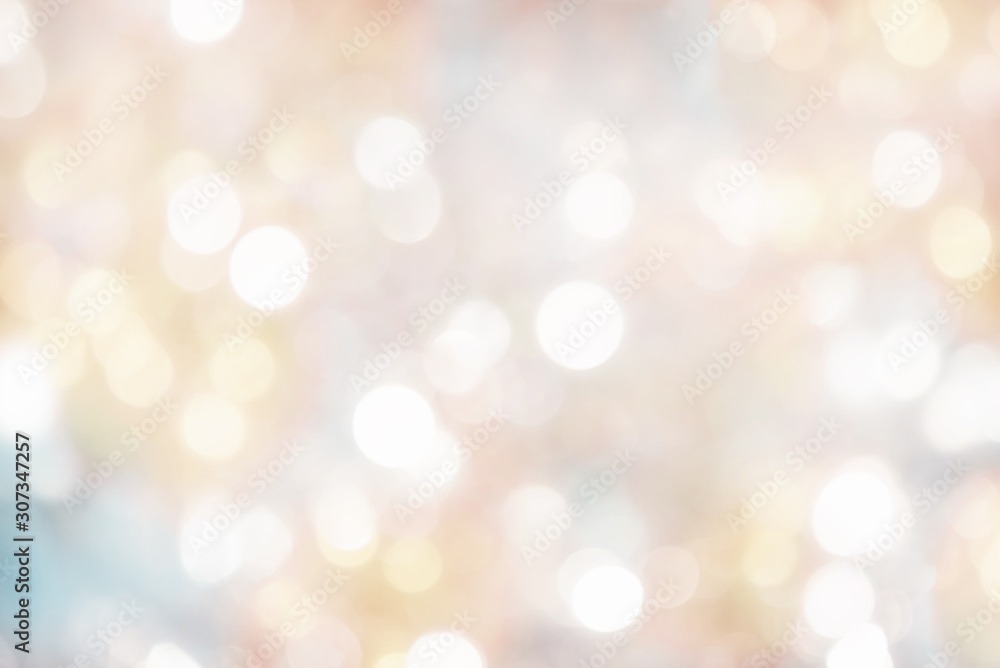 blurry background of christmas lights - light pastel colors