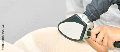 Obraz na plátně Vaccuum massage procedure