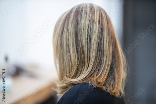 a woman at the beauty salon