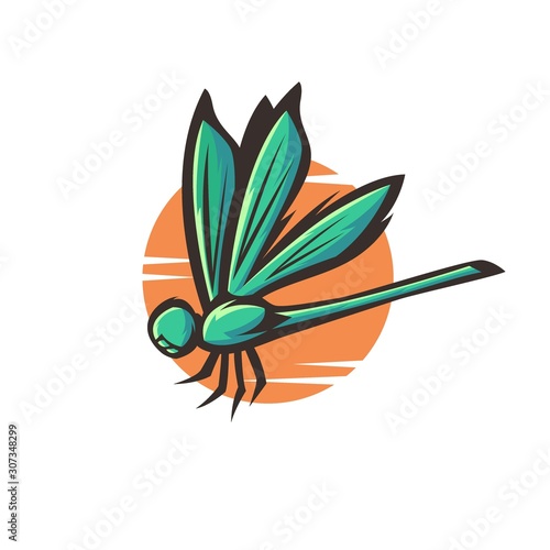 dragonfly insect nature vector background