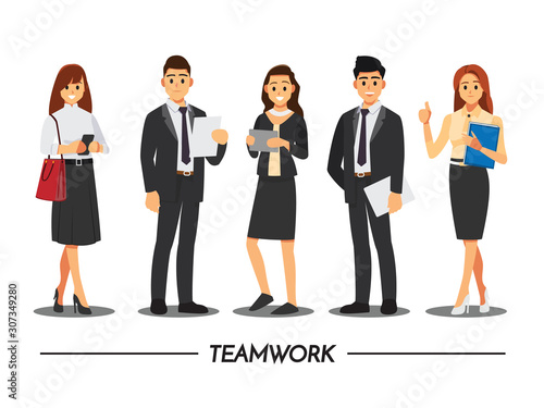 Business People teamwork ,Vector illustration cartoon character.