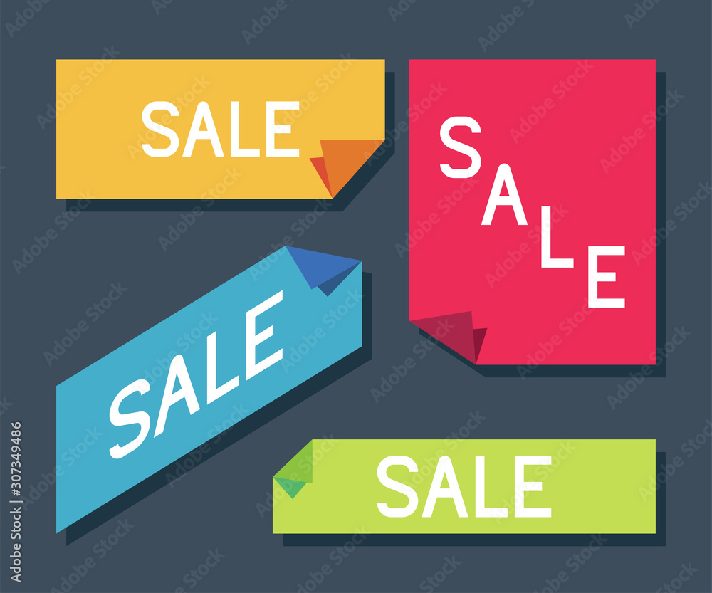 Sale label, sticker vector simple set isolated on background. Sale label, sticker vector simple set isolated on background.