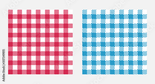 Checkered tablecloth seamless pattern, table cloth texture design