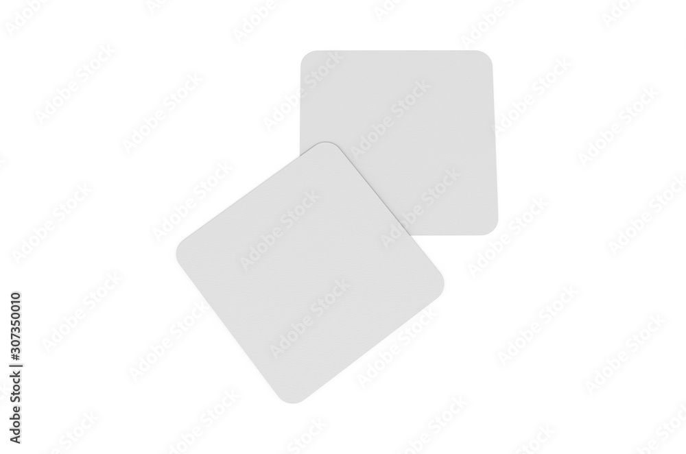 Square round corner business card, mock up template for business card, invitation car, greeting card, flyer and brochure, 3d illustration Square round corner business card, mock up template for business card, invitation car, greeting card, flyer and brochure, 3d illustration