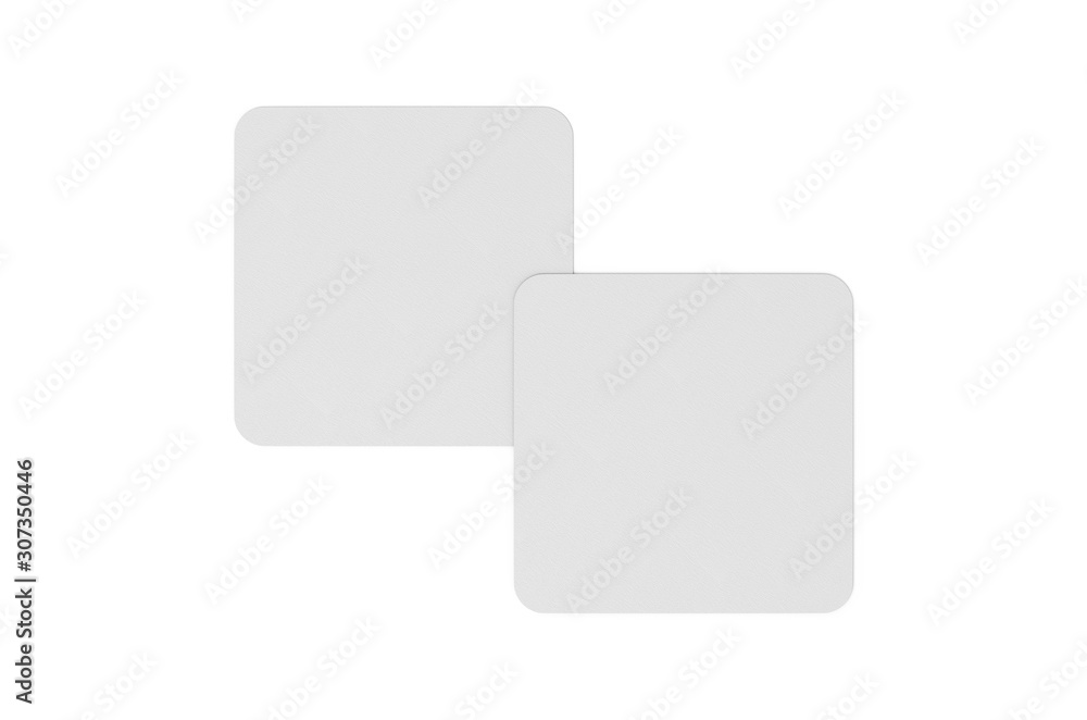 Square round corner business card, mock up template for business card, invitation car, greeting card, flyer and brochure, 3d illustration Square round corner business card, mock up template for business card, invitation car, greeting card, flyer and brochure, 3d illustration