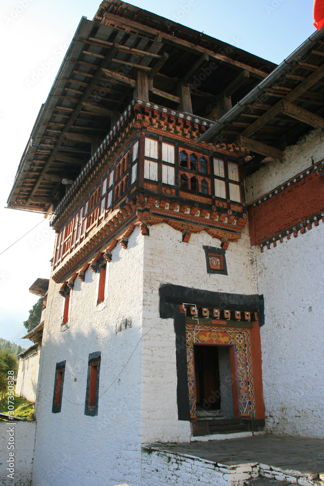 buddhist fortress (dzong) in jakar (bhutan)