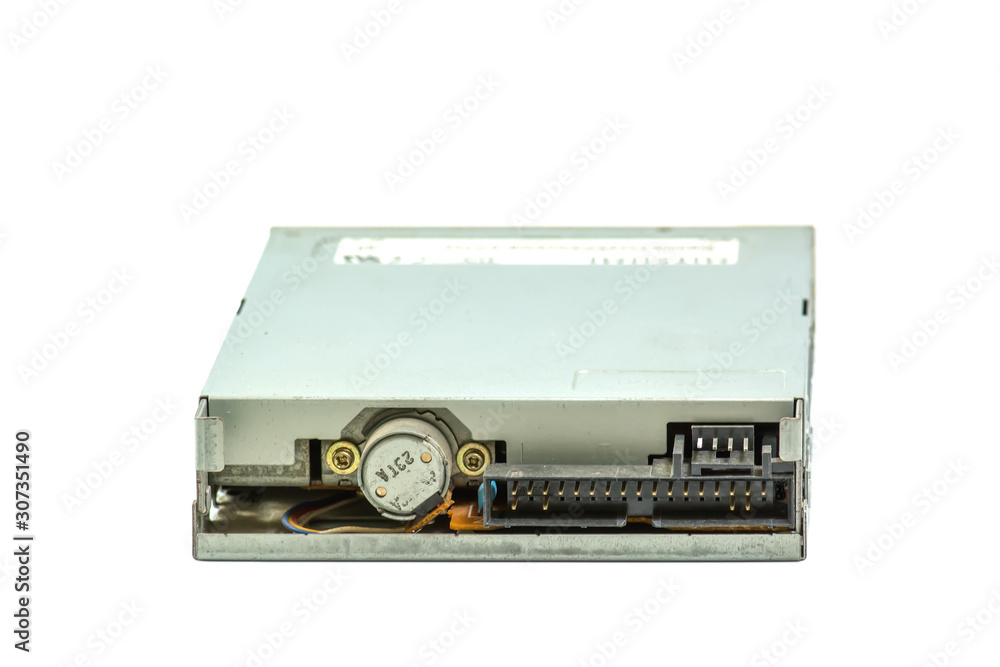 Floppy disk drive 3.5 inch isolated on a white background. Floppy disk drive 3.5 inch isolated on a white background.