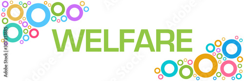 Fototapeta Welfare Colorful Rings Corners