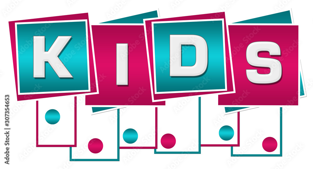 Kids Turquoise Pink Squares Stripes Dots Bottom Kids Turquoise Pink Squares Stripes Dots Bottom