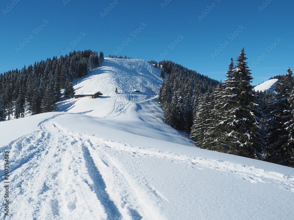 Obraz premium Hörnle im WInter - Bayerische Voralpen
