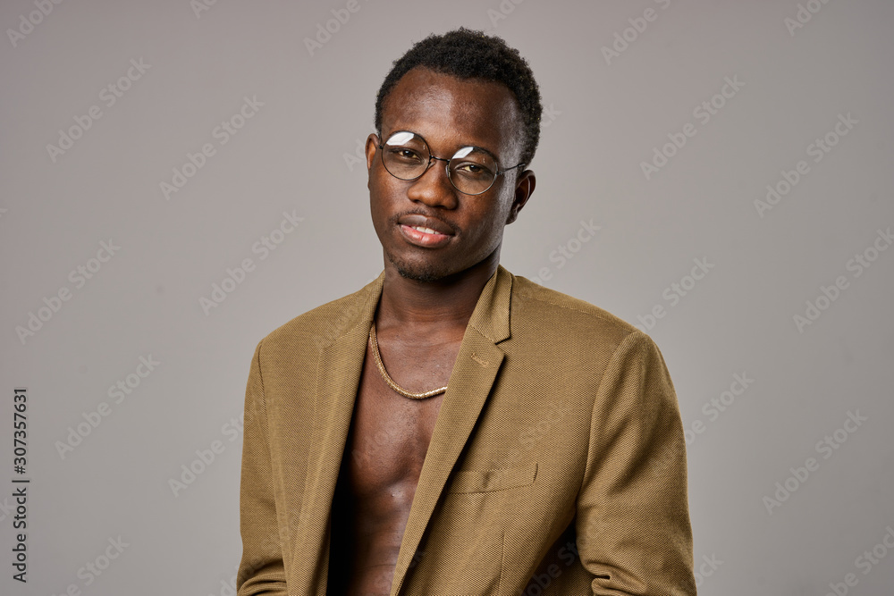 portrait of young man in glasses portrait of young man in glasses
