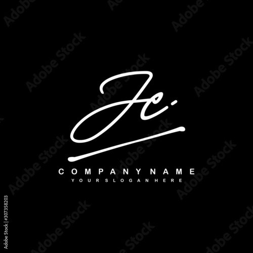 Fotografía JE initials signature logo