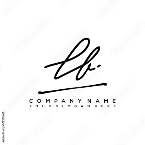 LB initials signature logo. Handwriting logo vector templates. Hand drawn Calligraphy lettering Vector illustration.