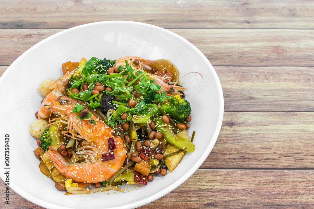 Mala Xiang Guo (mala stirfry pot). Chongqing Sichuan Spicy Fragrant