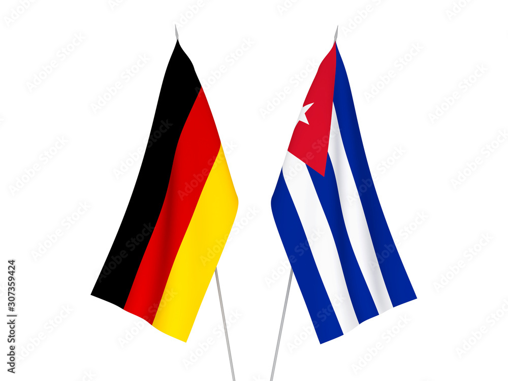 Germany and Cuba flags