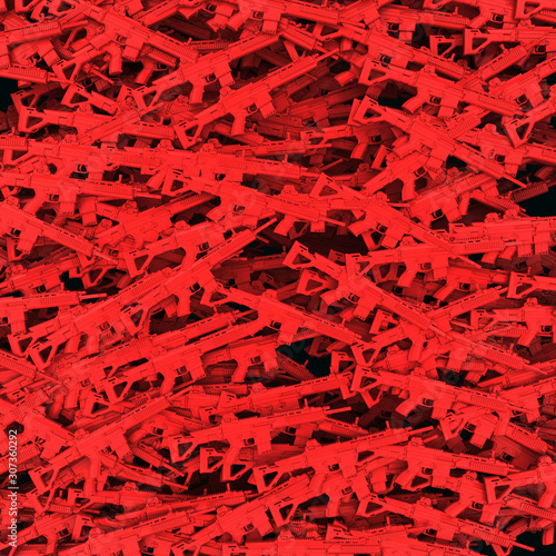 background of red assault rifles