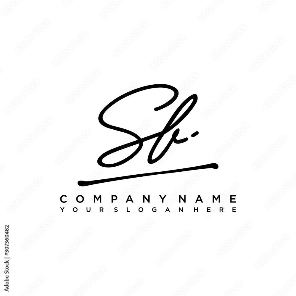 SB initials signature logo. Handwriting logo vector templates. Hand drawn Calligraphy lettering Vector illustration.