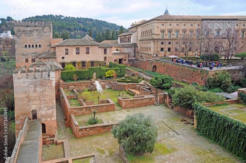  MARCH 17,2019 . Moorish architecture of the Court of the Lions, the Alhambra, Granada, Andalucia (Andalusia), Spain, Europe