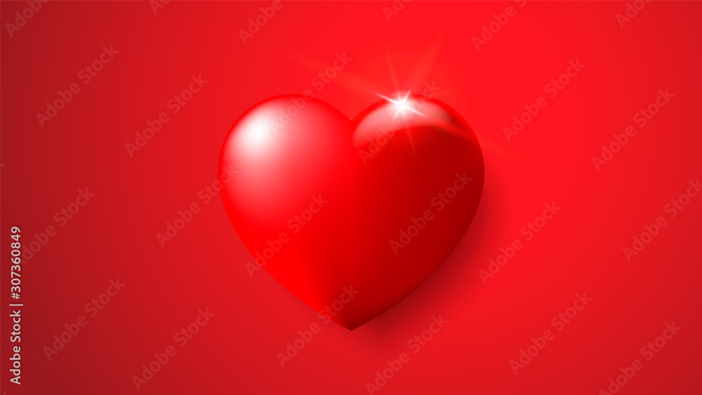 red heart valentines day concept red heart valentines day concept