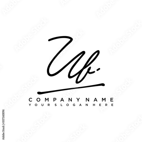 UB initials signature logo. Handwriting logo vector templates. Hand drawn Calligraphy lettering Vector illustration.