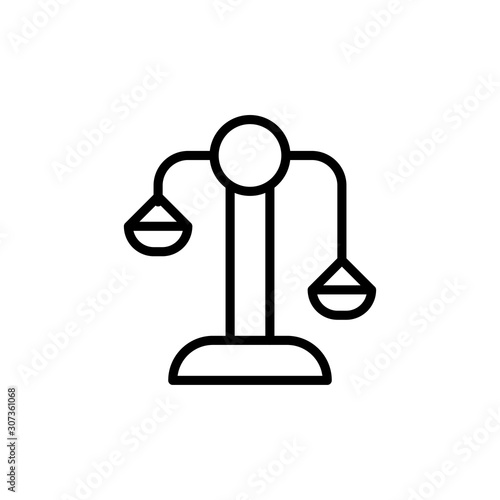 Simple scale line icon.