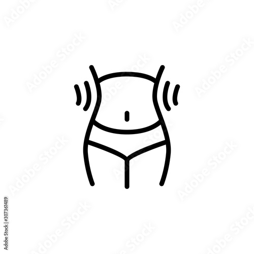 Simple weight loss line icon