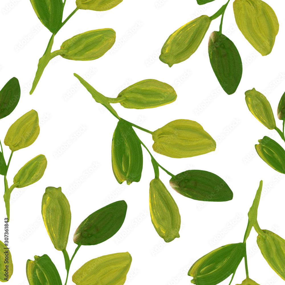 green leaves olive branches seamless pattern green leaves olive branches seamless pattern