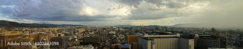 Kyoto skyline in inclement weather