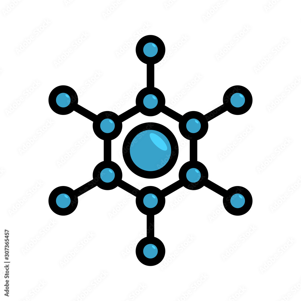 molecular - atom icon vector design template molecular - atom icon vector design template